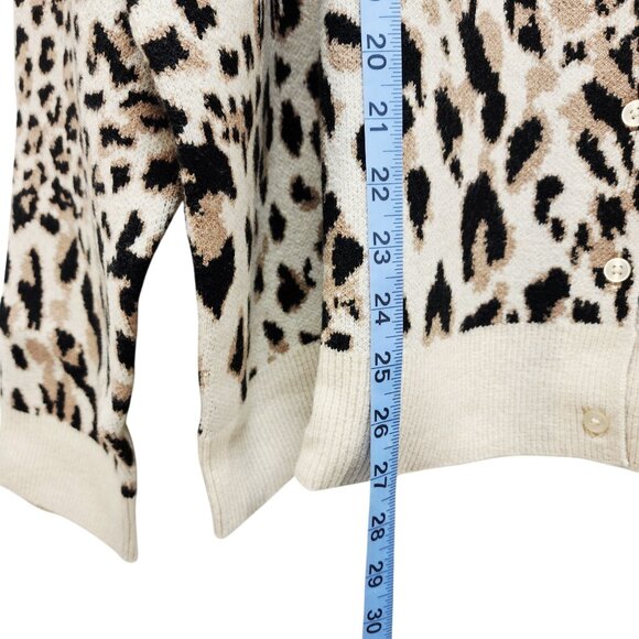 Leopard Print Button-Down Cardigan Sweater A New Day Womens plus Size 4X - Picture 7 of 8